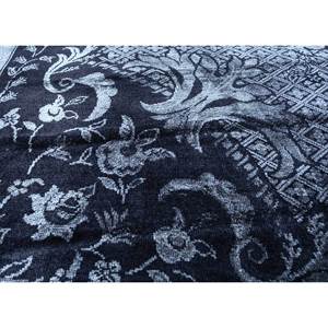 Alfombra de Lana y Seda Anudada a Mano, Color Gris Aurora con Diseño Floral, para Sala de Estar, Pasillo, Diseño Rectangular Tipo Rompecabezas Pae-6176 - Product Image 3