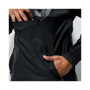 Veste matelassée à capuche unisexe en polyester coupe-vent de haute qualité, style décontracté d'hiver, fermeture éclair mi-longue, devant uni, vente en gros d'usine OEM - Product Image 5