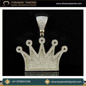 สร้อยคอเงิน925ชุบทองแบบสั่งทำรูปมงกุฎราชินีน้ำแข็งสร้อยคอจี้เพชรสำหรับปลูกในห้องปฏิบัติการของขวัญเครื่องประดับชั้นดีสไตล์ฮิปฮอป - Product Image 6