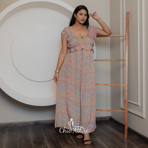 Nouveautés robe longue à fleurs personnalisée pour vêtements pour femmes robes à volants décontractées grande taille pour femmes élégantes et dame - Product Image 4