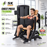 Machine de musculation pectorale intelligente SK LZN1 pour les distributeurs d'équipements de gym, avec écran numérique, pile de poids et support pour projets commerciaux