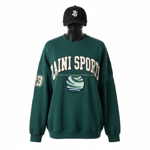 Sweat-shirt à capuche pour femme en tissu polaire GSM de qualité supérieure, couleur verte, logo brodé personnalisé, vêtements d'hiver pour femme, sweat-shirts respirants - Product Image 1