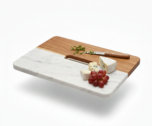 Tabla de Cortar Rectangular de Mármol y Madera Hecha a Mano de Primera Calidad, 1.3 cm de Grosor, Apta para Lavavajillas, para Uso en la Cocina - Product Image 3