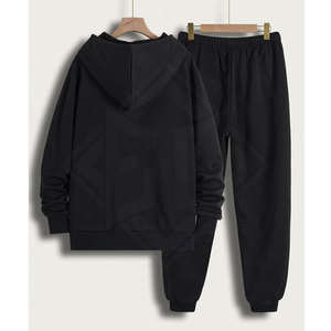 Conjunto Deportivo de Dos Piezas para Hombre, Talla Grande, Invierno, Color Sólido, Personalizado, Transpirable, Ligero, Estilo Urbano, 100% Algodón, al por Mayor - Product Image 2