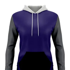 Hoge Kwaliteit Hoodies Voor Dames Voorzak Effen Lange Mouw Casual Volwassen Capuchon Outdoor High Street Fitness Gym Fleece