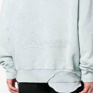 Sweatshirts d'hiver pour hommes à capuche légers délavés à l'acide avec logo personnalisé Sweats à capuche délavés à l'acide pour hommes à vendre - Product Image 5