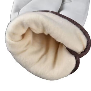 Gants en cuir de mouton avec logo personnalisé du Pakistan, gants de sécurité de travail blancs avec protection des mains pour les chauffeurs, saison hivernale - Product Image 2
