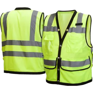 Logo personalizzato tasca lavoro costruzione gilet di sicurezza bianco giacche di sicurezza gilet di sicurezza personalizzato con tasche