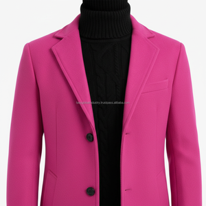 Collection de manteaux en laine pour hommes sur mesure, motifs rose, camel, olive et à carreaux |   Fabricant OEM et sous marque privée - Product Image 3