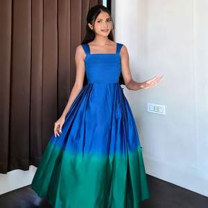 Nuovo abito da donna in poliestere Madix a vita alta plissettato Casual Casual a gradiente Casual <span class=keywords><strong>senza</strong></span> manica - Product Image 2