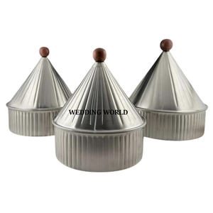 Flor pegatina diseño metal doble pared Hotpot excelente calidad cazuela hecha a mano última llegada cazuela de metal de lujo - Product Image 5