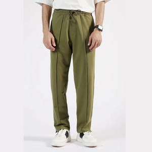 Pantalon de jogging en molleton de coton léger décontracté pour homme avec cordon de serrage élastique respirant à la taille à séchage rapide - Product Image 1
