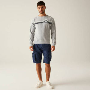 Sudadera de Felpa para Hombre, Cuello Redondo, Color Gris Pálido, 100% Algodón, Corte Regular, Ecológica, Diseño Deportivo, Nueva Colección 2026 - Product Image 3