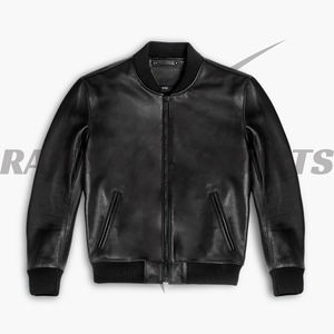 Veste en cuir véritable vintage pour homme - Design classique et tendance, haute qualité, faible MOQ, fabricant OEM personnalisé, patchwork sur le devant - Product Image 1