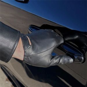 ถุงมือขับรถหนังขนแกะสีดำหรูหราใช้ได้ทั้งชายและหญิง, ถุงมือขับรถใช้ได้กับหน้าจอสัมผัสแบบทำด้วยมือและจับได้แน่น - Product Image 4