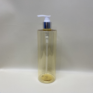 ขวดปั๊มพลาสติก PET ใสสีเหลืองรูปทรงกระบอก500มล.-24มม.-40กรัมสำหรับแชมพูและครีมนวดผมสำหรับโรงงานเวียดนาม - Product Image 3
