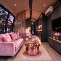 Cabane Apple rose de 40 pieds, 26 m², maison préfabriquée, maisonnette pour enfants, garderie, résidence de villégiature, disponible dès maintenant