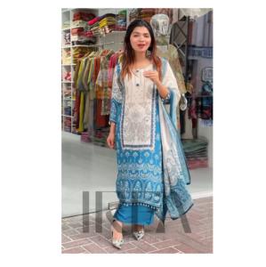 Ensemble ethnique élégant trois pièces prêt-à-porter : Kurta, Palazzo et Dupatta, idéal pour les occasions décontractées et les fêtes - Product Image 1