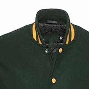 Embroidery Men College Leather Sleeves Custom Baseball Bomber Letterman Varsity Jacket - Product Image 2