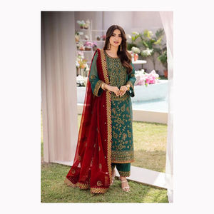 Haute qualité femmes pakistanaise traditionnelle Pathani robe 2023 dernière conception en gros personnalisé couleur ODM - Product Image 5