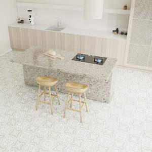 Baldosa de cemento de 200x200 mm con colores naturales y patrones claros - Product Image 3