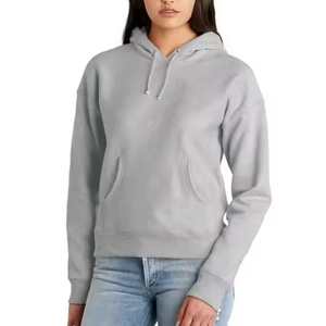 เสื้อฮู้ดดี้แบบสวม Unisex ดีไซน์ 2 in 1 ระบายอากาศได้ดี ผลิตจากผ้าโพลีเอสเตอร์/คอตตอนฟลีซ เหมาะสำหรับฤดูหนาว มีกระเป๋าข้าง - Product Image 1