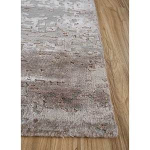 Alfombra Uvenuti de Lana y Seda de Bambú Tejida a Mano, Color Marfil, LRB-5003, Rectangular, Abstracta, para Dormitorio, Hecha a Mano con Técnicas de Viscosa - Product Image 4