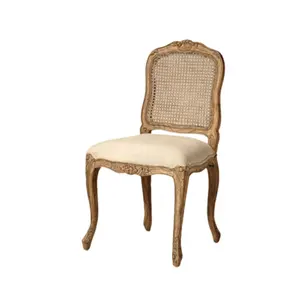 암리스 나무 손 조각 다이닝 등나무 등 의자 부드러운 쿠션 편안한 의자 레스토랑 의자 도매 가격