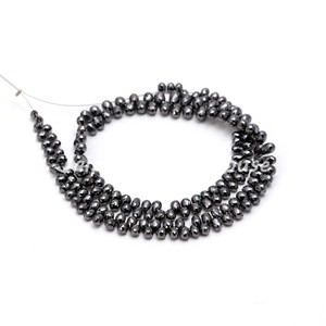 Meilleure qualité diamant noir naturel à facettes forme de larme 3-4mm perles avril perles de pierre de naissance pour la fabrication de bijoux boucle d'oreille pour cadeau - Product Image 3