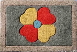 Handmade Modern Wool Entrance <b>Mat</b> Washable <b>Rubber</b> Back Cut Pile Floor Covering <b>for</b> Home Hotel Use - Product Image 3