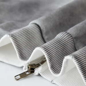 Sweat à capuche personnalisé pour homme 100% coton écologique, séchage rapide, respirant, nouvelle mode streetwear, double fermeture éclair, délavé à l'acide, 450 GSM - Product Image 5