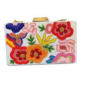 Bolso de mano bordado con cuentas bohemias con cierre de cremallera Estilo étnico Cuentas de semillas Bordado con cuentas Bolso de mano - Product Image 1