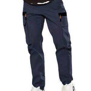 กางเกงวิ่งของผู้ชายผ้าคอตตอนออร์แกนิก100% แห้งเร็วใหม่กางเกงผู้ชายน้ำหนักเบามีกระเป๋าคุณภาพสูง - Product Image 1