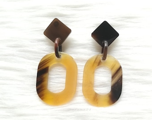 100% naturel boeuf et corne de buffle boucles d'oreilles goutte cadeaux de noël élégants pour les femmes à la mode corne de buffle boucles d'oreilles cheveux - Product Image 3