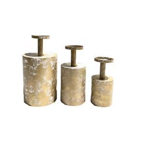 Metal Cylinder Candleholder Set of 3 Christmas Lighting Decoration Handmade <b>Candle</b> Pillar Holder Handmade Iron T Light Stands - Product Image 1
