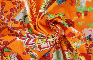 Hermosa Tela con estampado de bloques florales, tela de la India, tela por yarda, estampado floral, tela de costura de vestido de mujer - Product Image 4