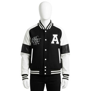 Chaqueta Universitaria de Béisbol de Alta Calidad 2026, Fabricante de Ropa Urbana Personalizada, Chaquetas Universitarias con Parches de Chenilla de Lana Bordados con Letras - Product Image 2