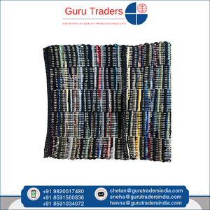 Exportateur en grande quantité vendant des tapis de porte en chindi réversibles de qualité exceptionnelle lavables et antidérapants à vendre - Product Image 3