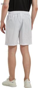 Shorts de sport décontractés pour hommes personnalisés OEM, taille élastique, respirant, séchage rapide, entraînement, course à pied, salle de sport, noir, polyester, uni, pour hommes - Product Image 3