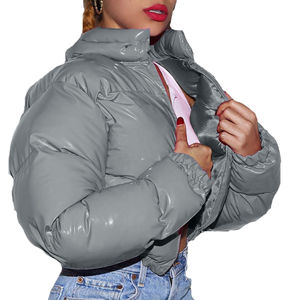 Blouson Teddy à fermeture éclair pour femme, couleur personnalisée, imperméable, tricoté, doudoune d'hiver à manches longues - Product Image 5