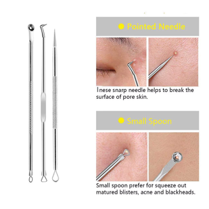 Kit de 15 Herramientas de Acero Inoxidable para Eliminar Puntos Negros y Acné, Extractor de Espinillas, Herramientas para el Cuidado Facial de la Piel - Product Image 5