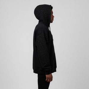 Sweat à capuche personnalisé 100% coton avec fermeture éclair, imprimé de pierres précieuses délavées au soleil, broderie écologique vintage, effet délavé à l'acide, strass - Product Image 4