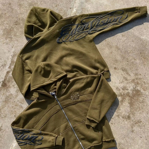 Custom Men's Winter Flared Jogger Tracksuit <b>Set</b> 3D Puff Print Raw Hem Cut Fleece Fabric Polyester Plus Size Streetwear Style - Product Image 4