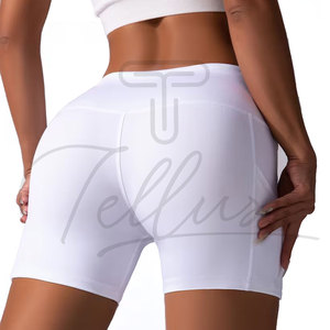 Wholesale Plus Size <b>Women's</b> Autumn Elastic Waist Breathable <b>Compression</b> Workout <b>Shorts</b> - Product Image 2