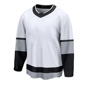 100% High Quality Breathable Windproof Quick Dry Long Sleeve Sublimation Ice Hockey Jersey with Custom Printed Designs Low Price - Product Image 1