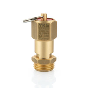 วาล์วนิรภัยทองเหลืองแบบปิดผนึกขนาด 1/2 นิ้ว 20 บาร์ ได้รับการรับรองมาตรฐาน CE - วาล์วระบายแรงดันแบบปิดผนึก - วัสดุทองเหลือง - Product Image 1