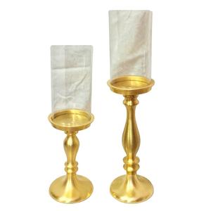 Bougeoir en T en métal décoré de luxe avec votive en verre de texture pour décoration d'éclairage de pièce maîtresse de table - Product Image 6