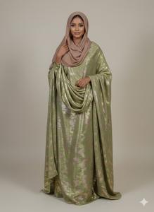 Tradition intemporelle, Dirac ethnique Fransawi, jacquard, slub, paillettes argentées, motif floral, base multicolore, mariage, soirée, filles - Product Image 6