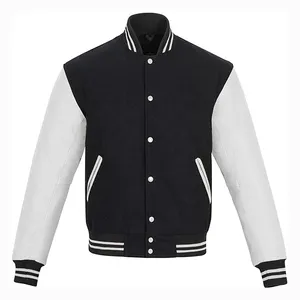 Op Maat Gemaakte Mannen Borduurwerk Varsity Jacket Streetwear Logo Patches Honkbal Jack Brievenman Custom Varsity Jack