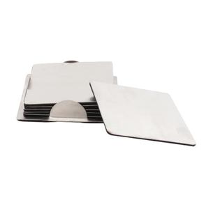 Classic Brass <b>Coasters</b> <b>with</b> <b>Holder</b> Manufacturer <b>Set</b> of 6 Galvanized Metal for Drinks Housewarming & Wedding Party Gifts - Product Image 5